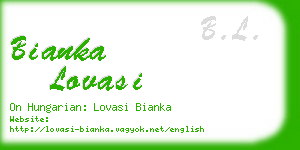 bianka lovasi business card